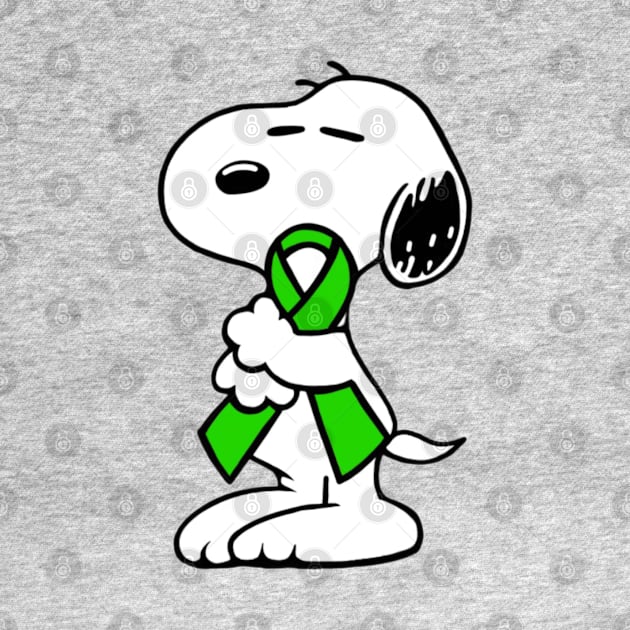 Dog Hugging an Awareness Ribbon (Green) by CaitlynConnor